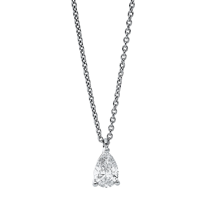 Solitaire Collier Weißgold 18kt 0,41ct