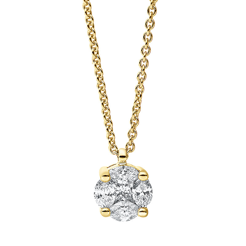 Illusion Classic Collier Weißgold 18kt 0,23ct