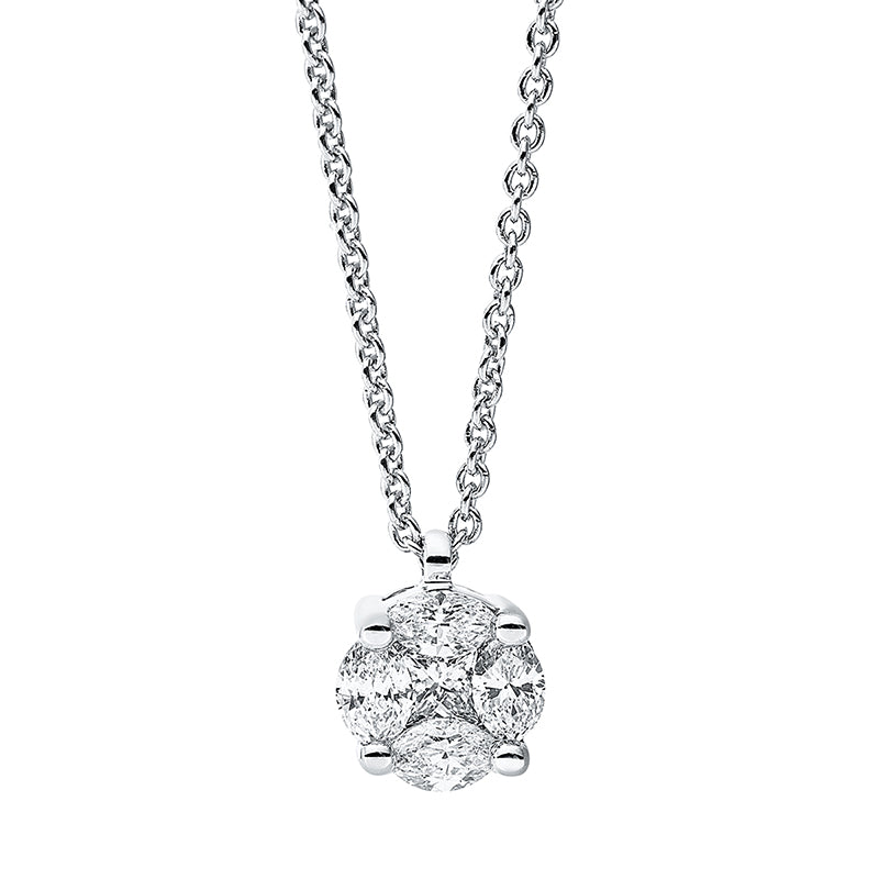 Illusion Classic Collier Weißgold 18kt 0,23ct