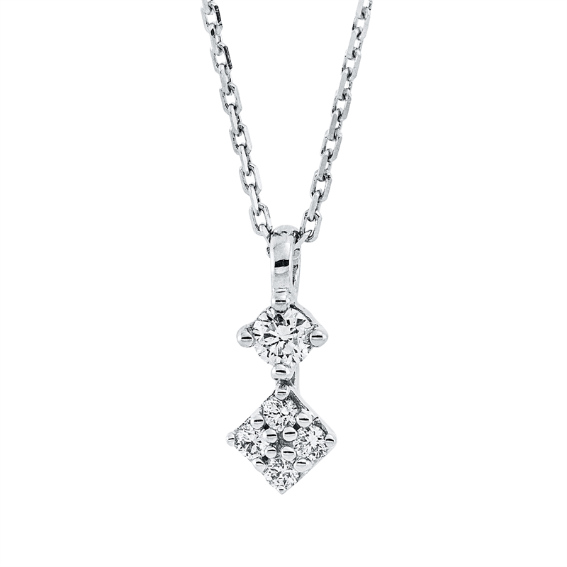 Modern Woman Collier Weißgold 18kt 0,1ct