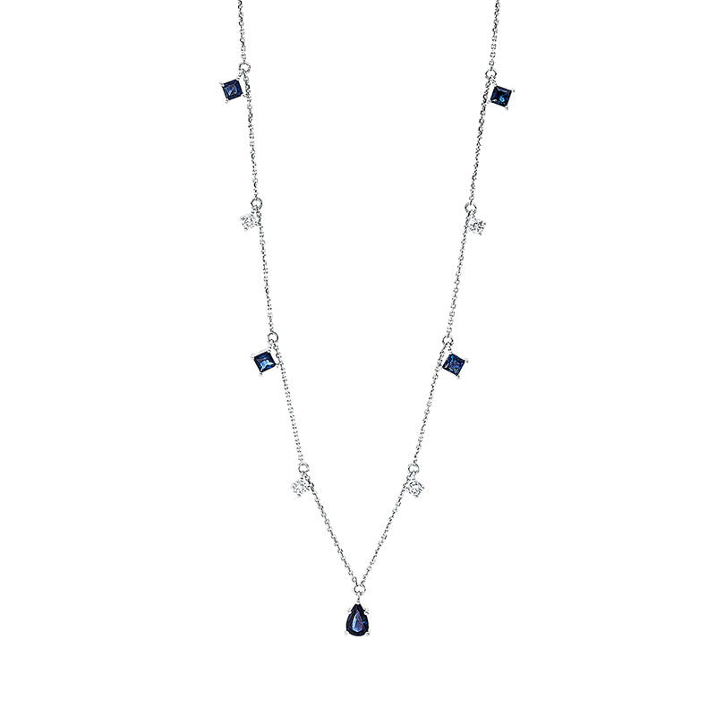 Farbstein Classic Collier Weißgold 18kt 0,2ct
