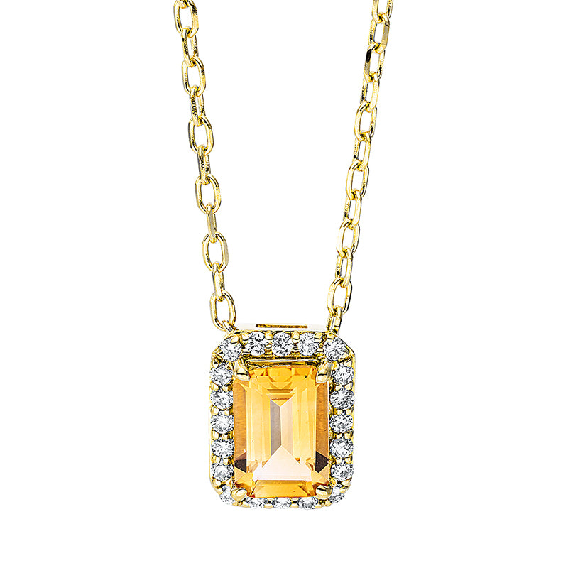 Farbstein Fashion Collier Gelbgold 18kt 0,1ct