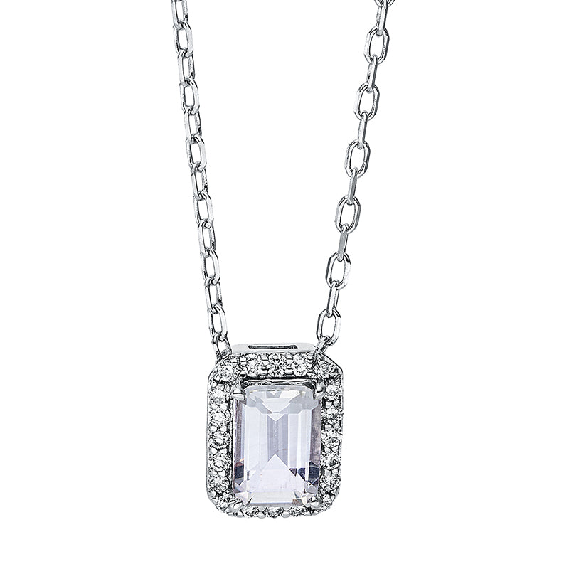 Farbstein Fashion Collier Weißgold 18kt 0,1ct