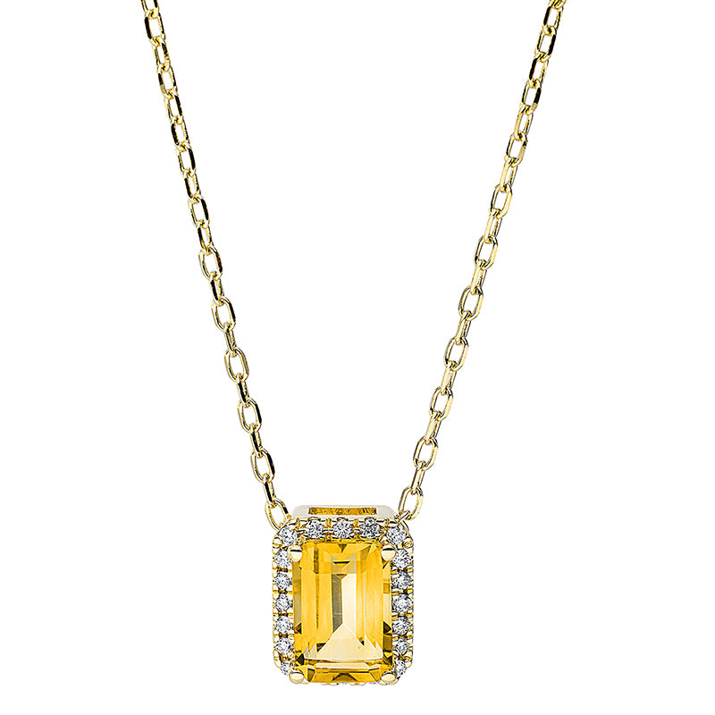 Farbstein Fashion Collier Gelbgold 18kt 0,08ct