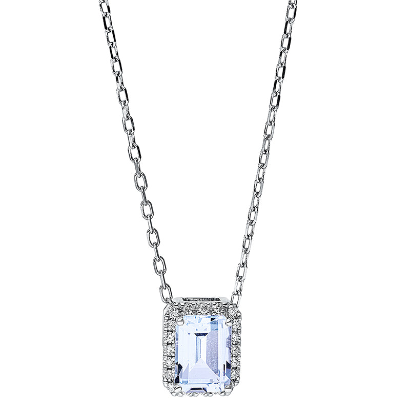 Farbstein Fashion Collier Weißgold 18kt 0,08ct