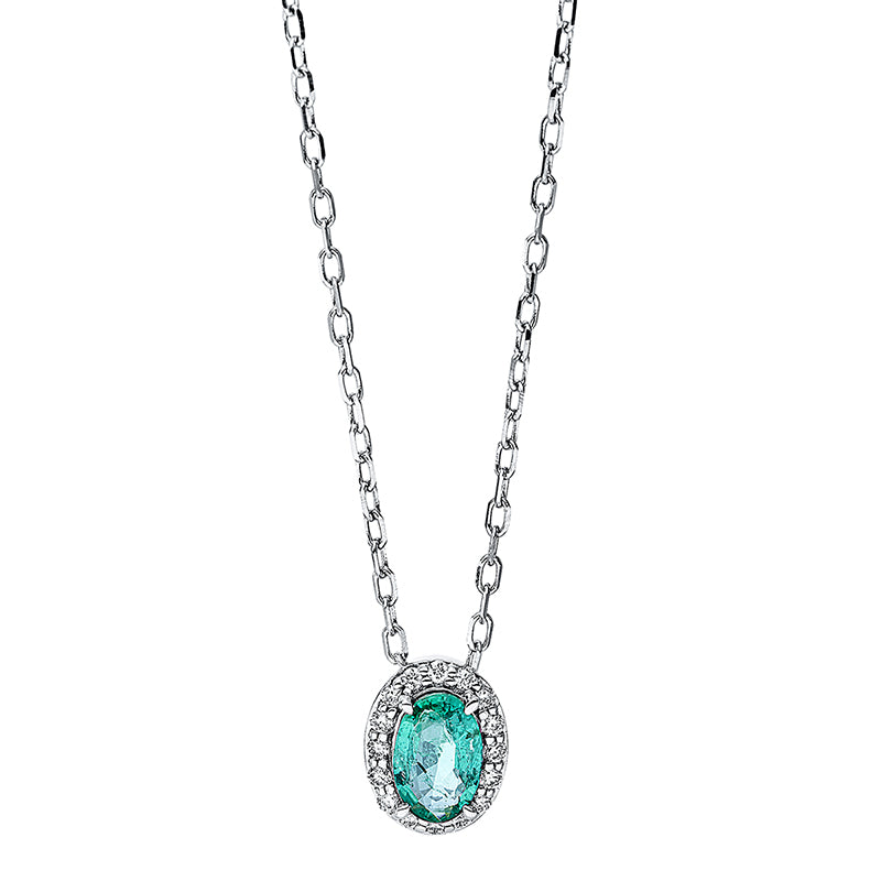 Farbstein Classic Collier Weißgold 18kt 0,07ct