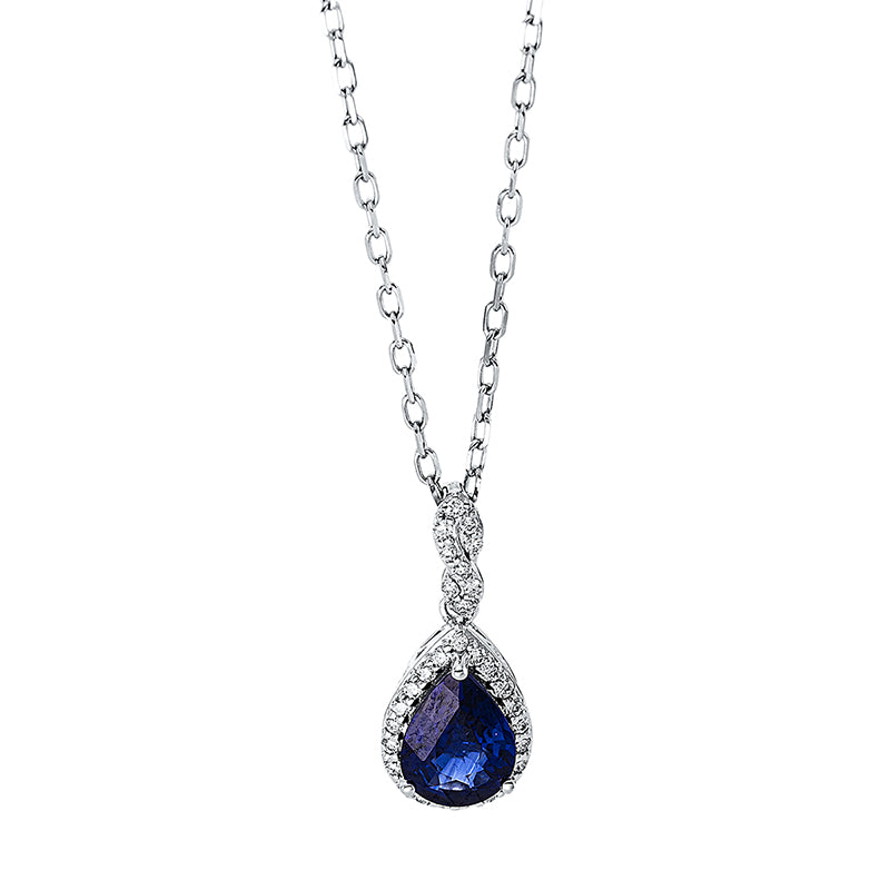 Farbstein Classic Collier Weißgold 18kt 0,09ct