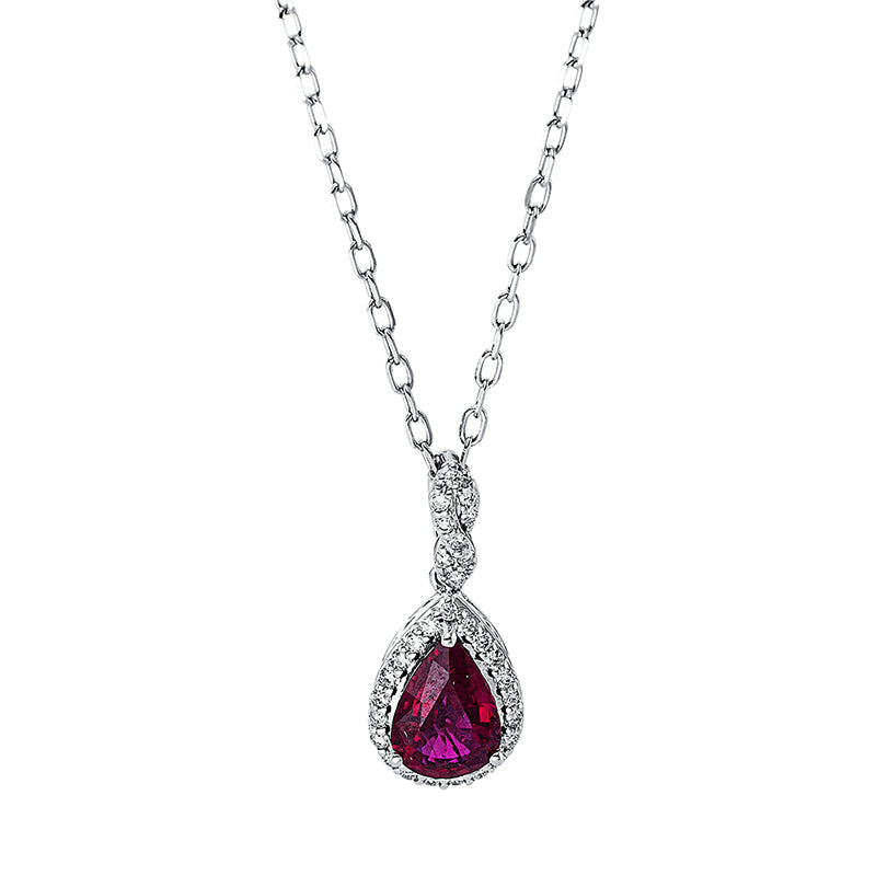 Farbstein Classic Collier Weißgold 18kt 0,09ct