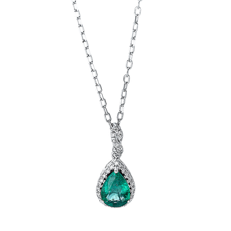 Farbstein Classic Collier Weißgold 18kt 0,09ct