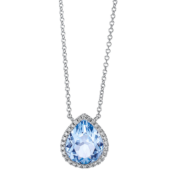 Farbstein Fashion Collier Weißgold 18kt Ref-4J779