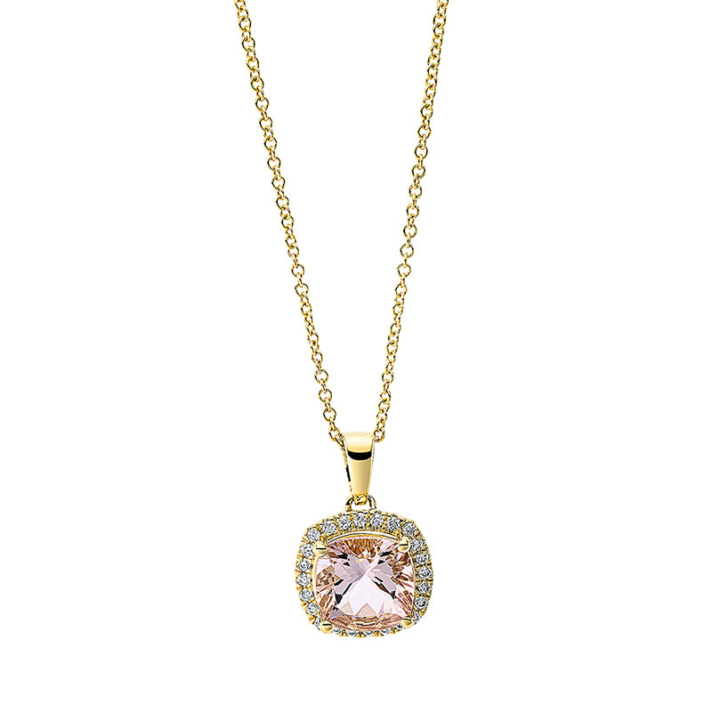 Farbstein Fashion Collier Weißgold 18kt 0,1ct