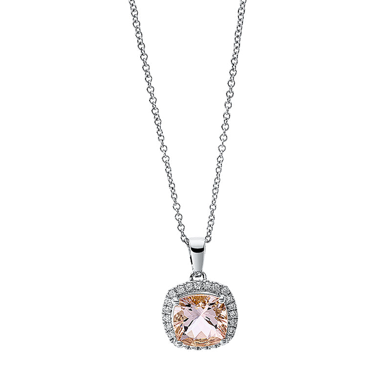 Farbstein Fashion Collier Weißgold 18kt 0,1ct