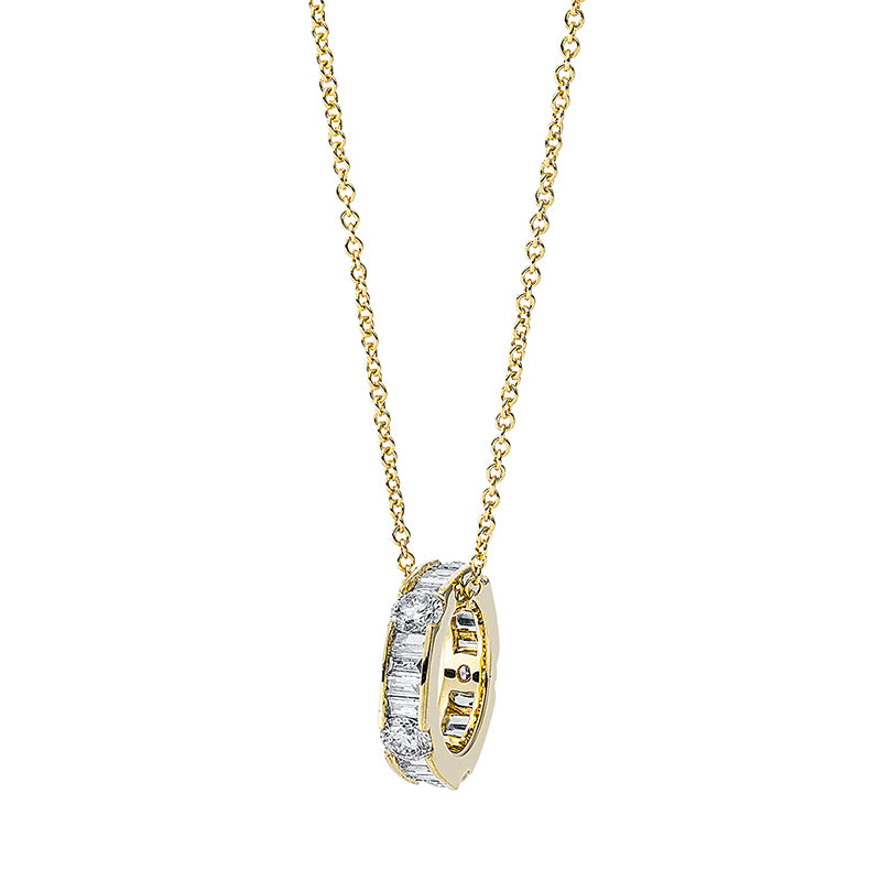 Baguette Collier Gelbgold 18kt 0,69ct