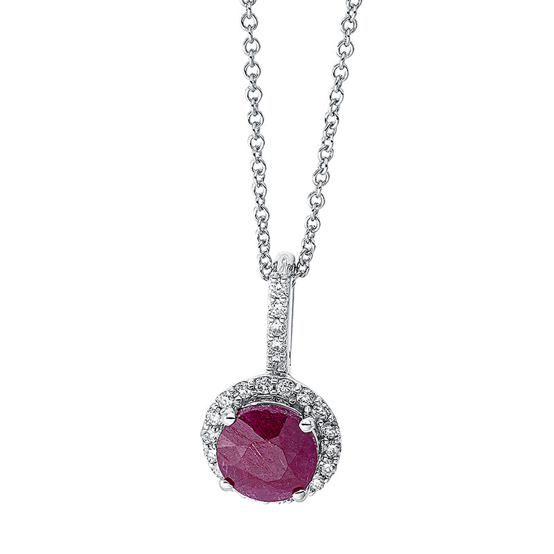 Farbstein Classic Collier Weißgold 18kt 0,13ct