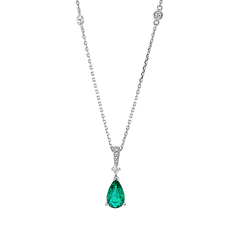 Farbstein Classic Collier Weißgold 18kt 0,11ct
