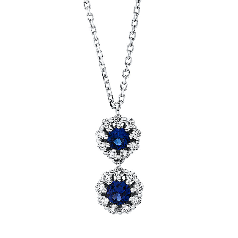 Farbstein Classic Collier Weißgold 18kt 0,23ct