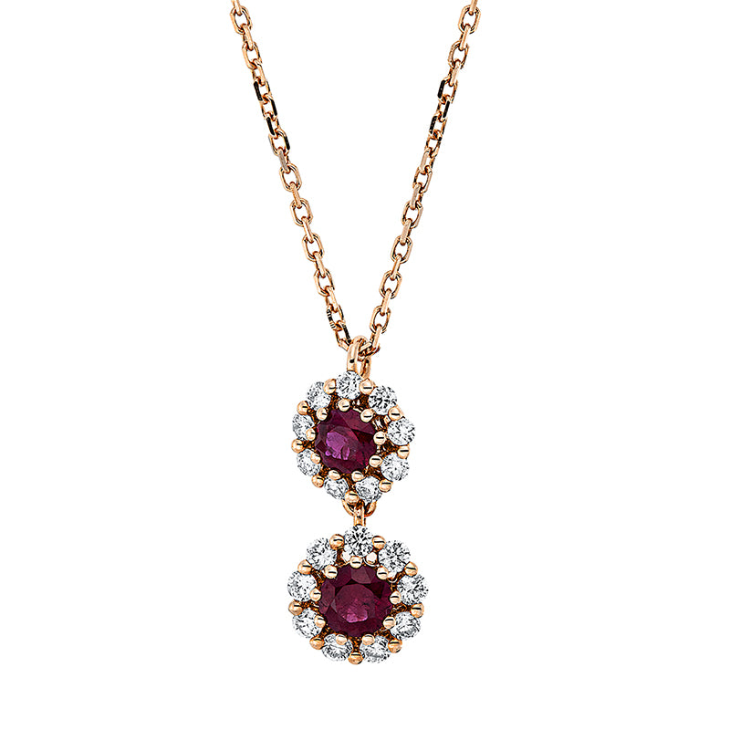 Farbstein Classic Collier Rotgold 18kt 0,26ct