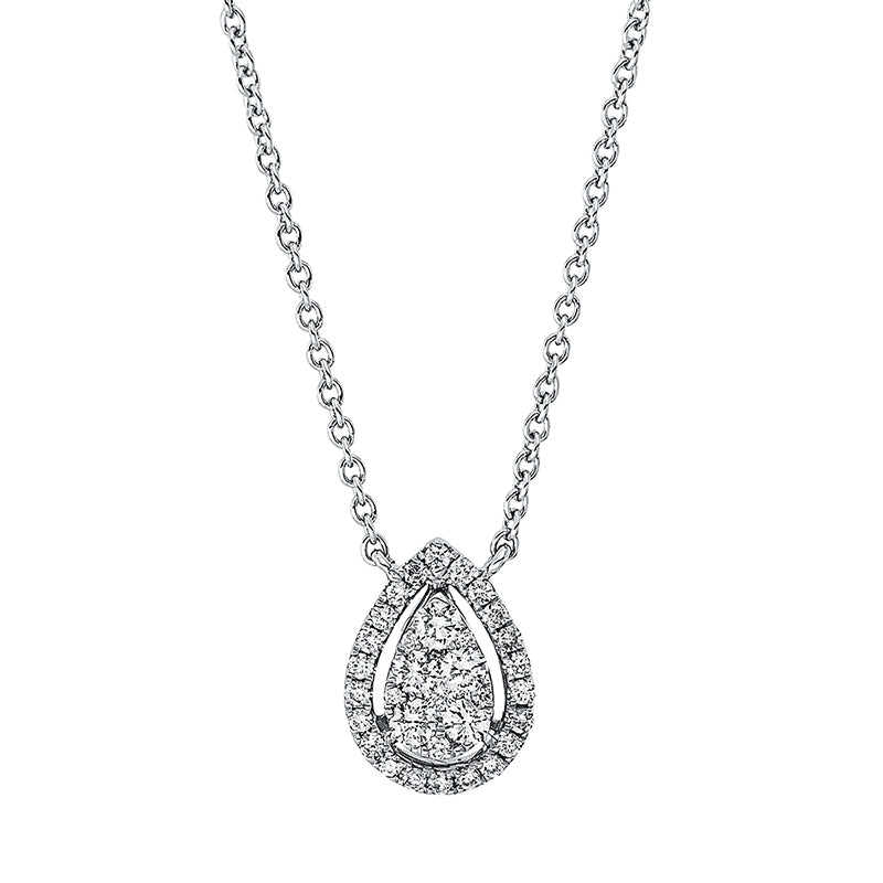 Illusion Classic Collier Weißgold 18kt 0,29ct
