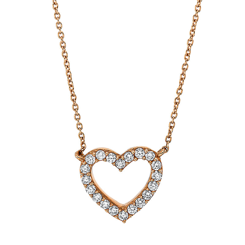 Herz Collier Weißgold 18kt 0,16ct