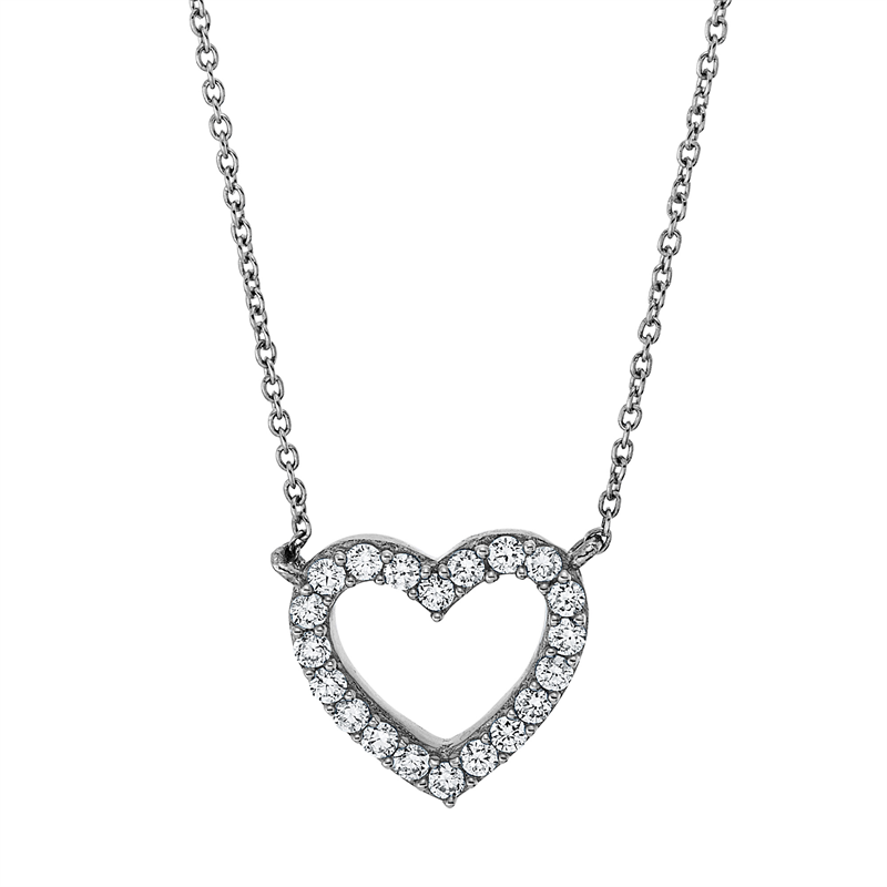 Herz Collier Weißgold 18kt 0,16ct