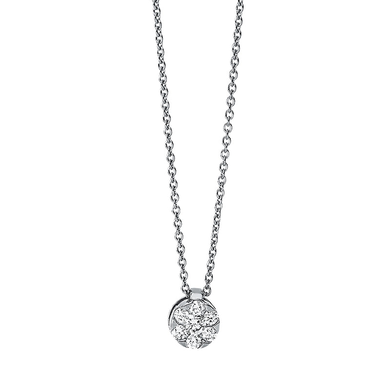 Illusion Classic Collier Weißgold 18kt 0,14ct