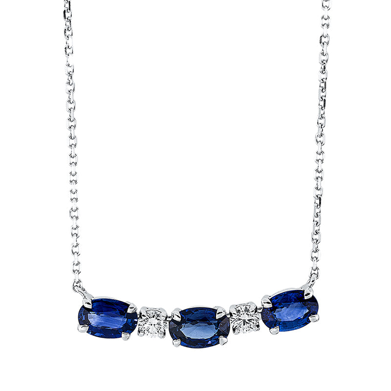 Farbstein Classic Collier Weißgold 18kt 0,18ct