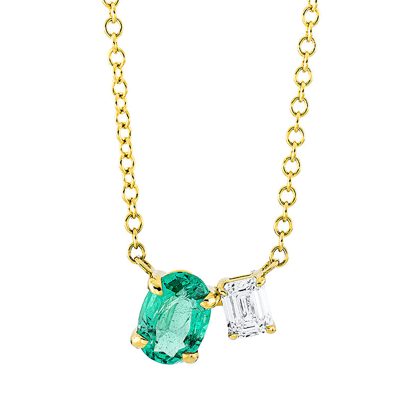 Farbstein Classic Collier Gelbgold 18kt 0,28ct