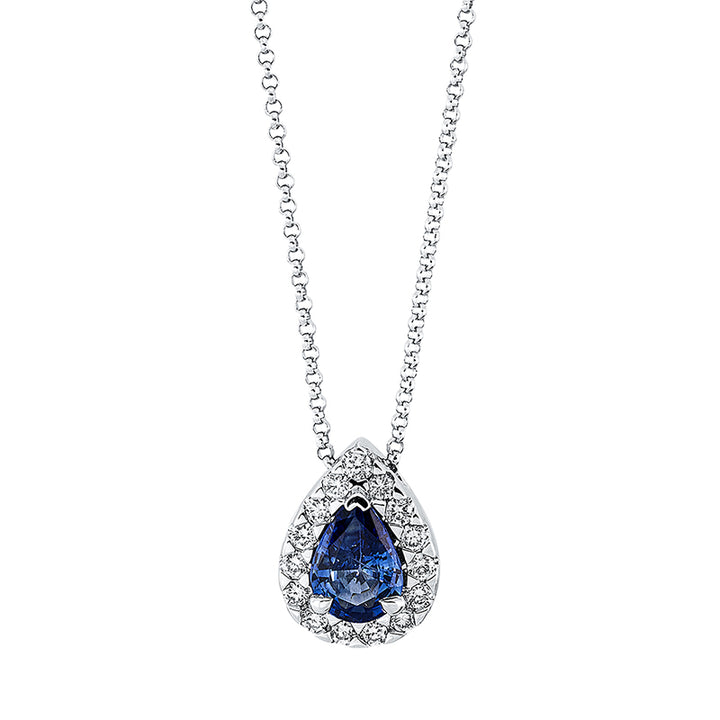 Farbstein Classic Collier Weißgold 18kt Ref-4L220