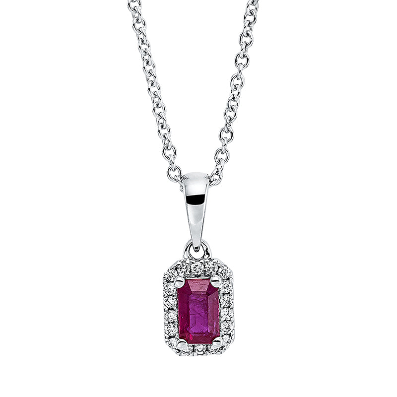 Farbstein Classic Collier Weißgold 18kt 0,07ct