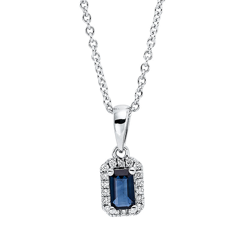 Farbstein Classic Collier Weißgold 18kt 0,07ct