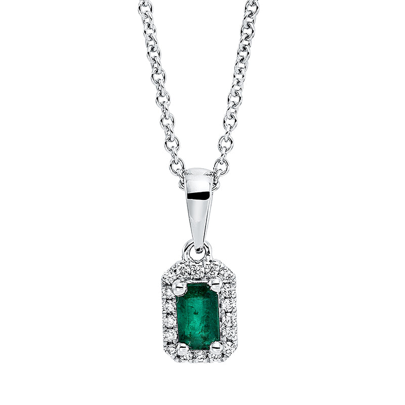 Farbstein Classic Collier Weißgold 18kt 0,07ct