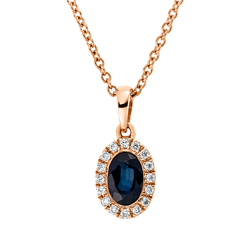 Farbstein Classic Collier Weißgold 18kt 0,07ct
