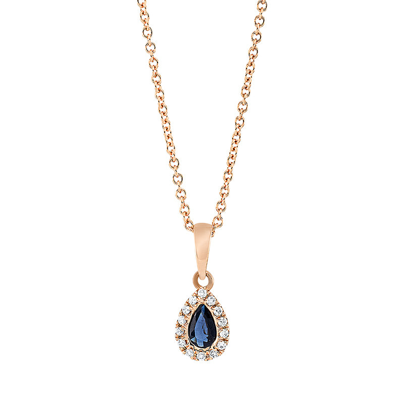 Farbstein Classic Collier Weißgold 18kt 0,06ct