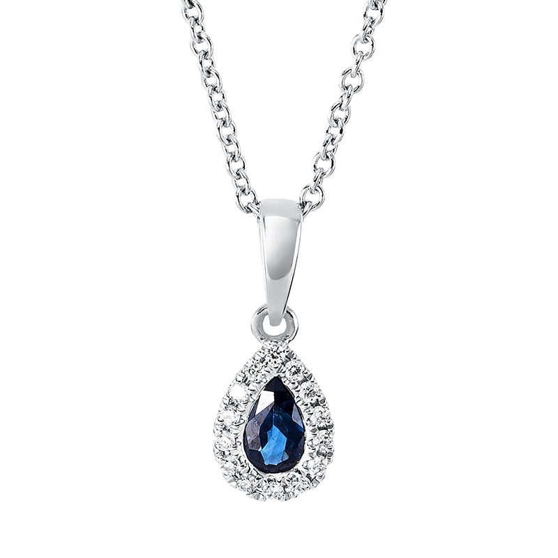 Farbstein Classic Collier Weißgold 18kt 0,06ct