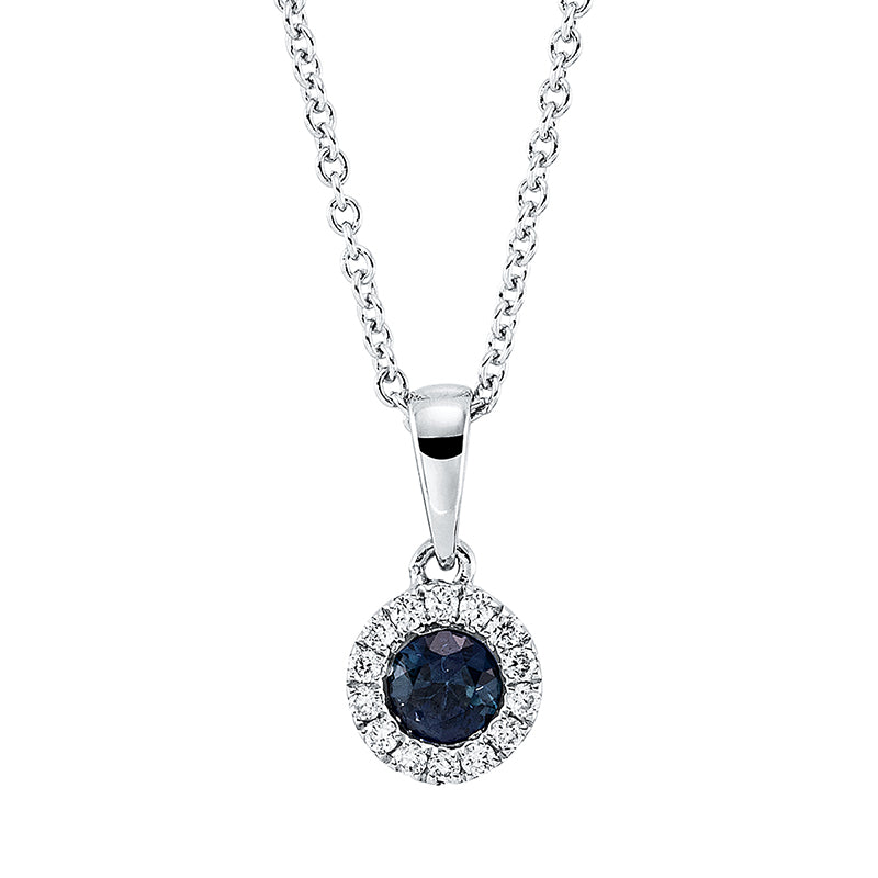Farbstein Classic Collier Weißgold 18kt 0,08ct