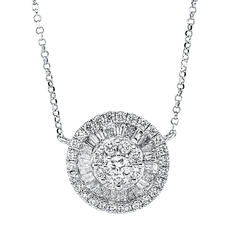 Baguette Collier Weißgold 18kt 0,72ct