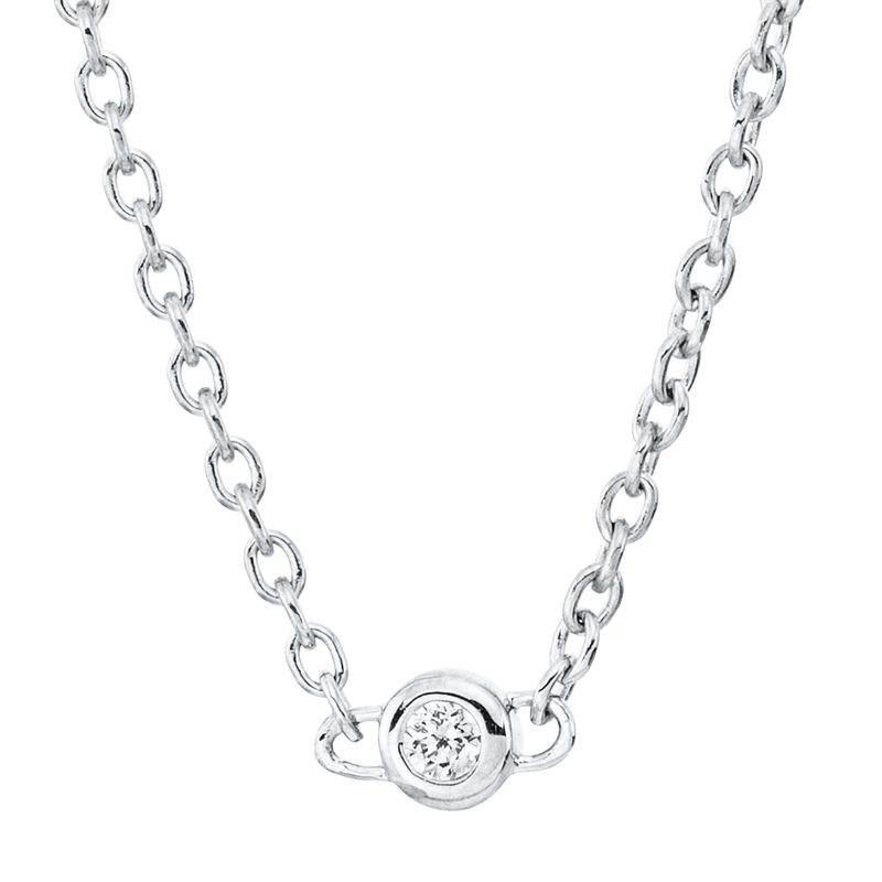 Modern Woman Collier Weißgold 18kt 0,08ct