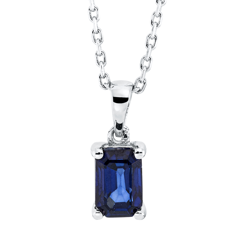 Farbstein Classic Collier Weißgold 18kt