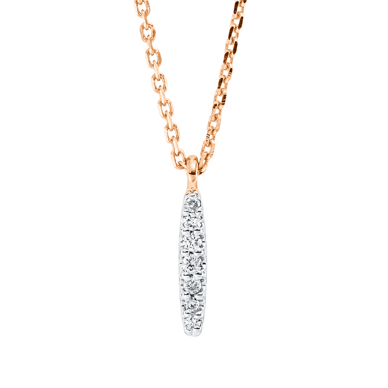 Modern Woman Collier Weißgold 18kt 0,03ct