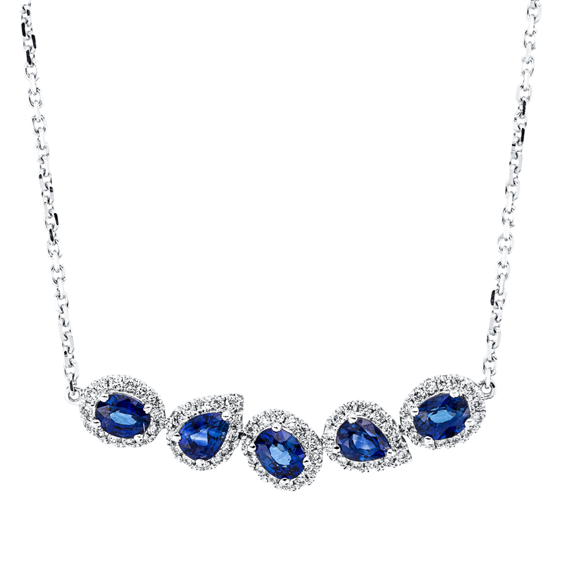 Farbstein Classic Collier Weißgold 18kt 0,24ct