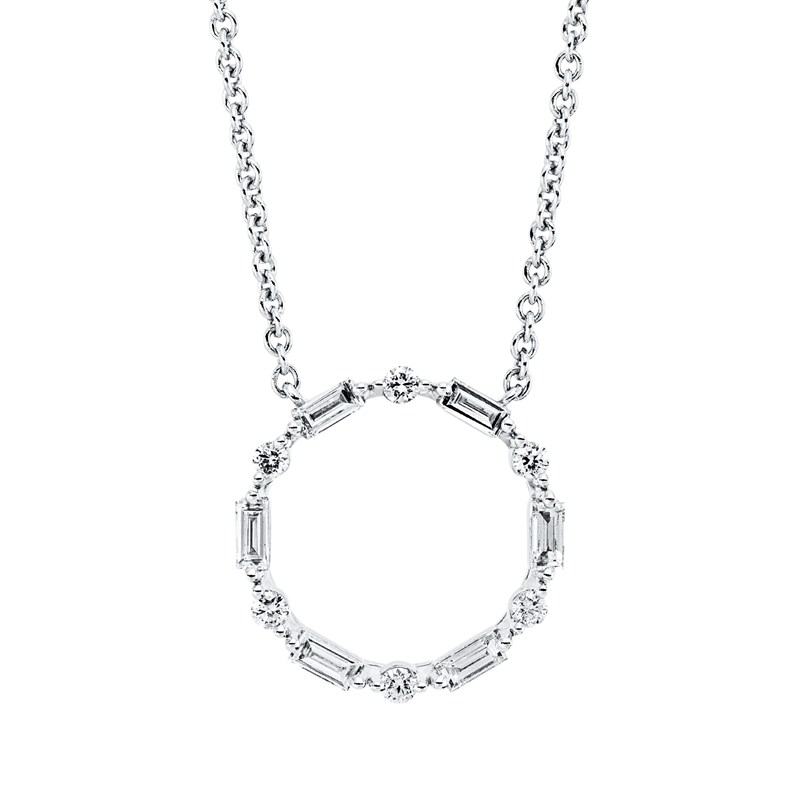 Baguette Collier Weißgold 18kt 0,36ct