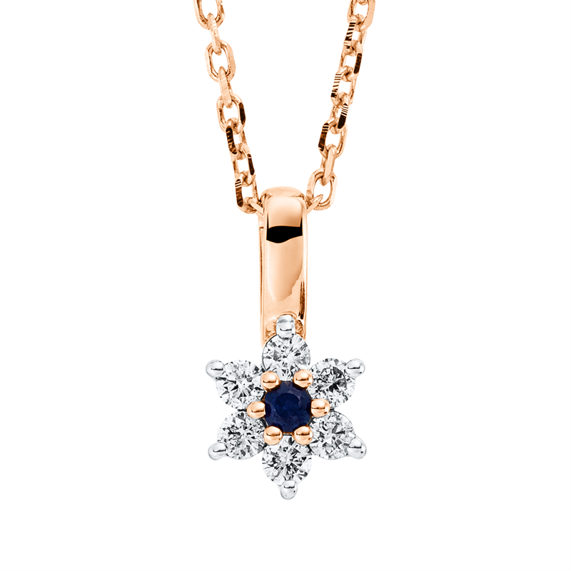 Farbstein Classic Collier Weißgold 18kt 0,08ct