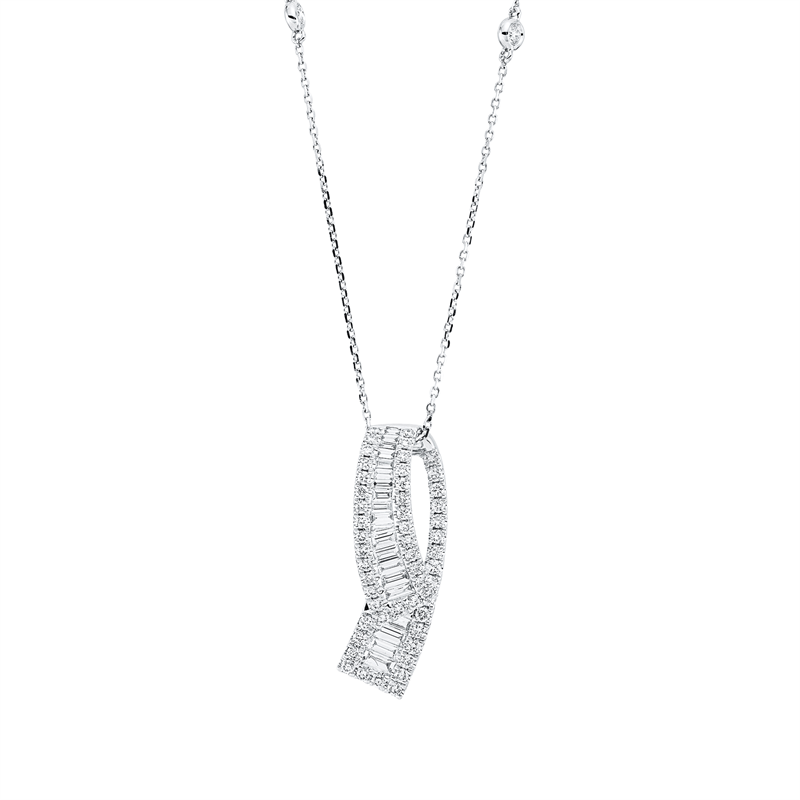 Baguette Collier Weißgold 18kt 0,83ct