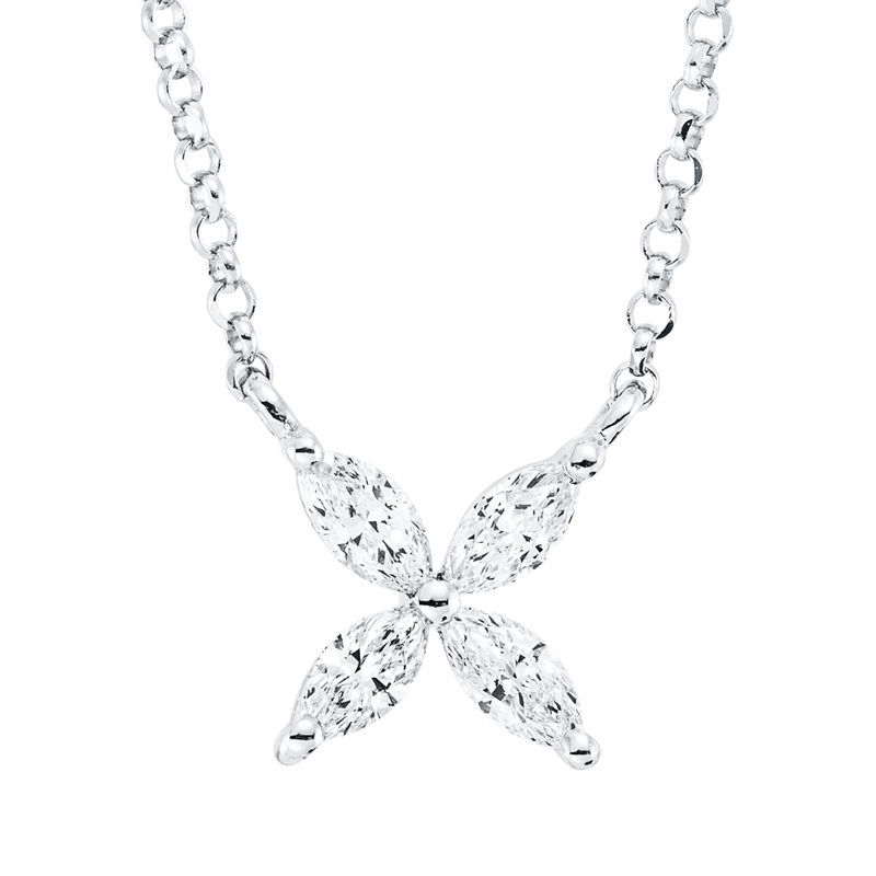 Modern Woman Collier Weißgold 18kt 0,12ct