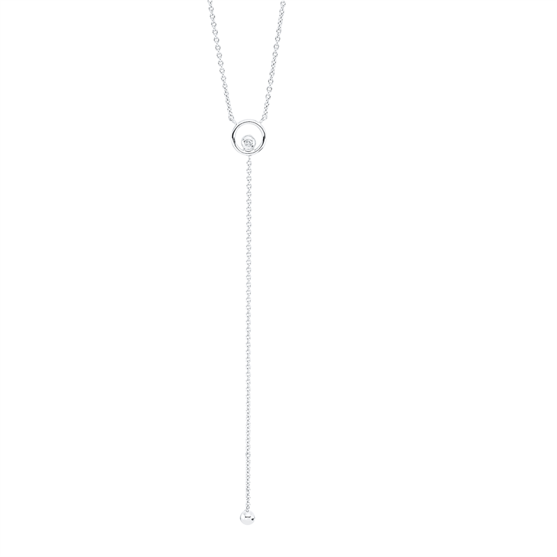 Modern Woman Collier Weißgold 18kt 0,01ct
