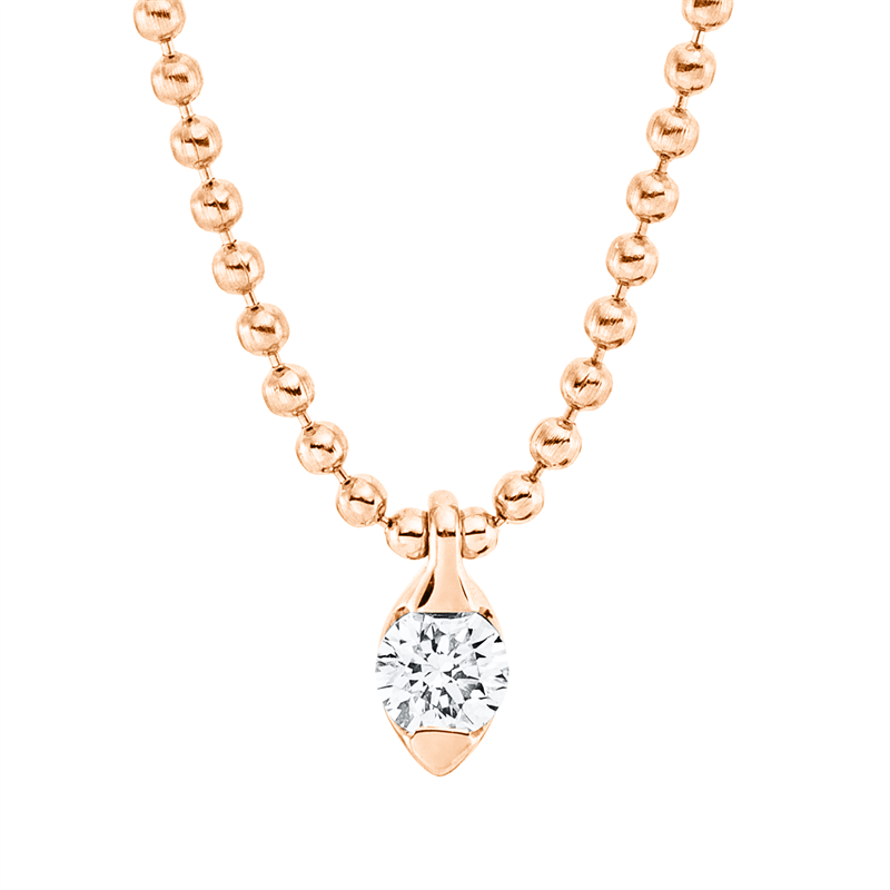 Solitaire Collier Rotgold 18kt 0,07ct
