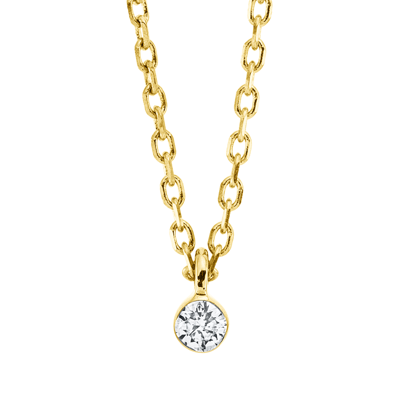 Solitaire Collier Gelbgold 18kt 0,05ct