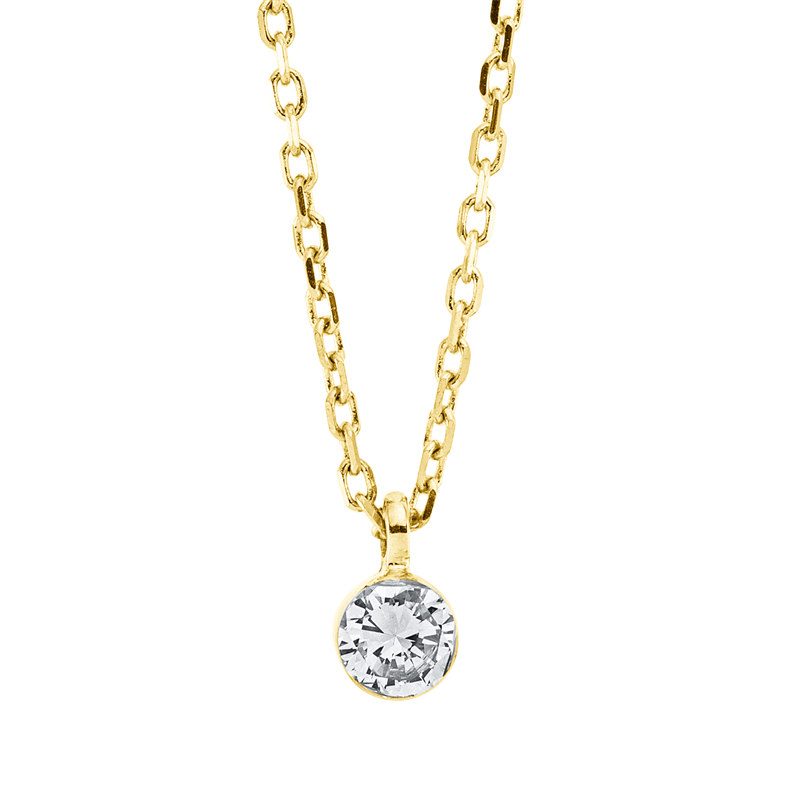 Solitaire Collier Weißgold 18kt 0,15ct