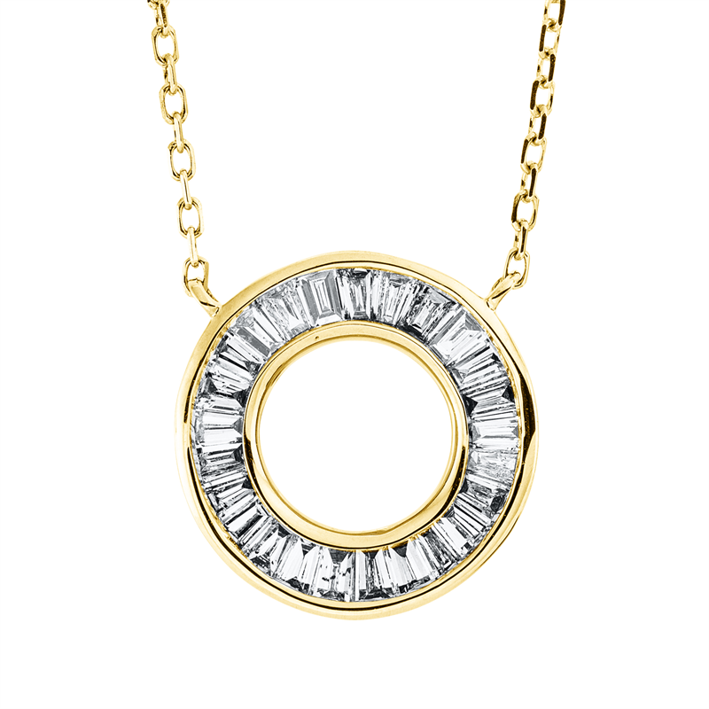 Baguette Collier Gelbgold 18kt 0,31ct