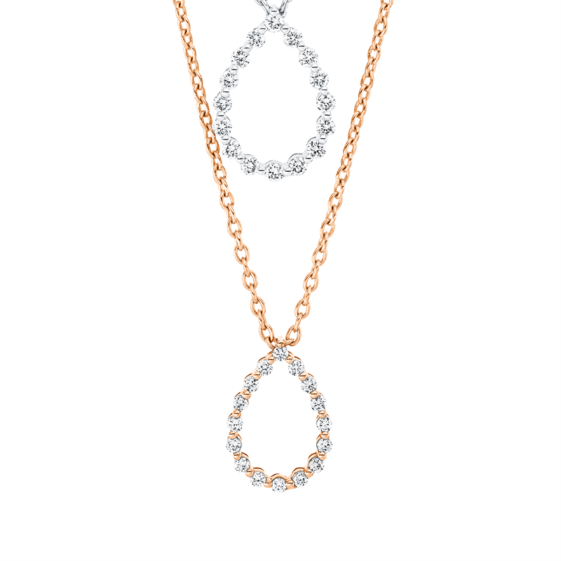 Modern Woman Collier Rotgold / Weißgold 18kt 0,31ct